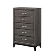 Watson Gray Oak/Black 5-Drawer Chest - 212425 - Bien Home Furniture & Electronics