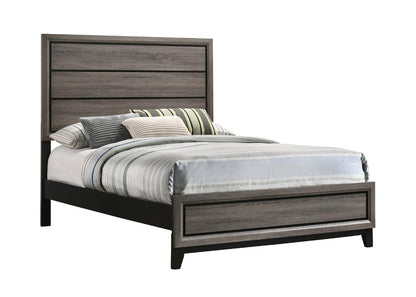 Watson Gray Oak/Black Panel Youth Bedroom Set - SET | 212421T | 212422 | 212425 - Bien Home Furniture &amp; Electronics