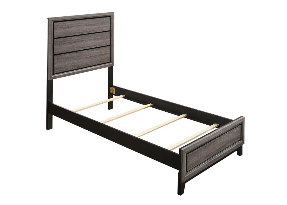 Watson Twin Panel Bed Gray Oak - 212421T - Bien Home Furniture & Electronics