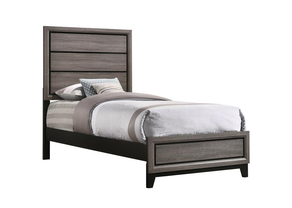 Watson Twin Panel Bed Gray Oak - 212421T - Bien Home Furniture & Electronics