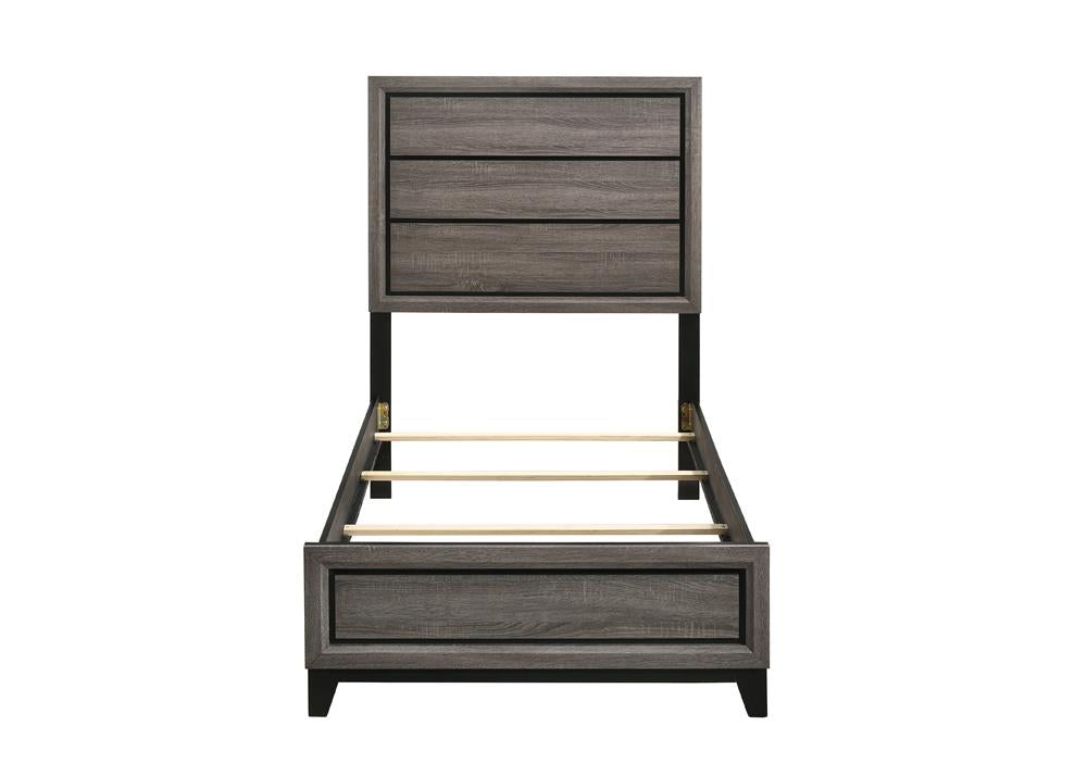 Watson Twin Panel Bed Gray Oak - 212421T - Bien Home Furniture & Electronics