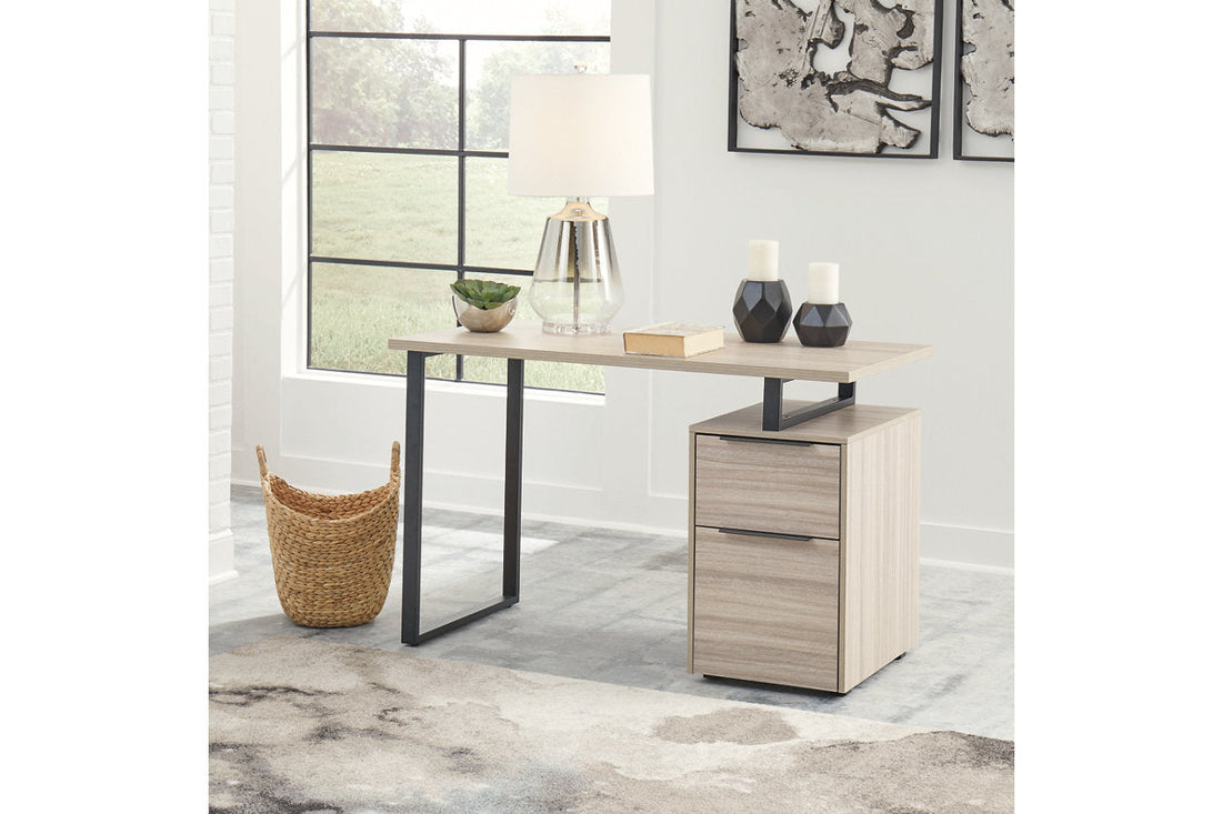 Waylowe Natural/Black 48&quot; Home Office Desk - H211-28 - Bien Home Furniture &amp; Electronics