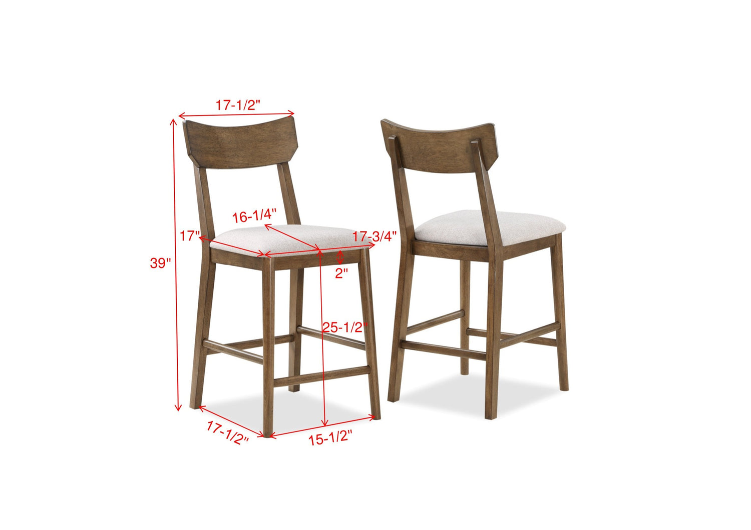 Weldon Brown Square Dining Set - SET | 2214T-4040 | 2214S(2) - Bien Home Furniture & Electronics