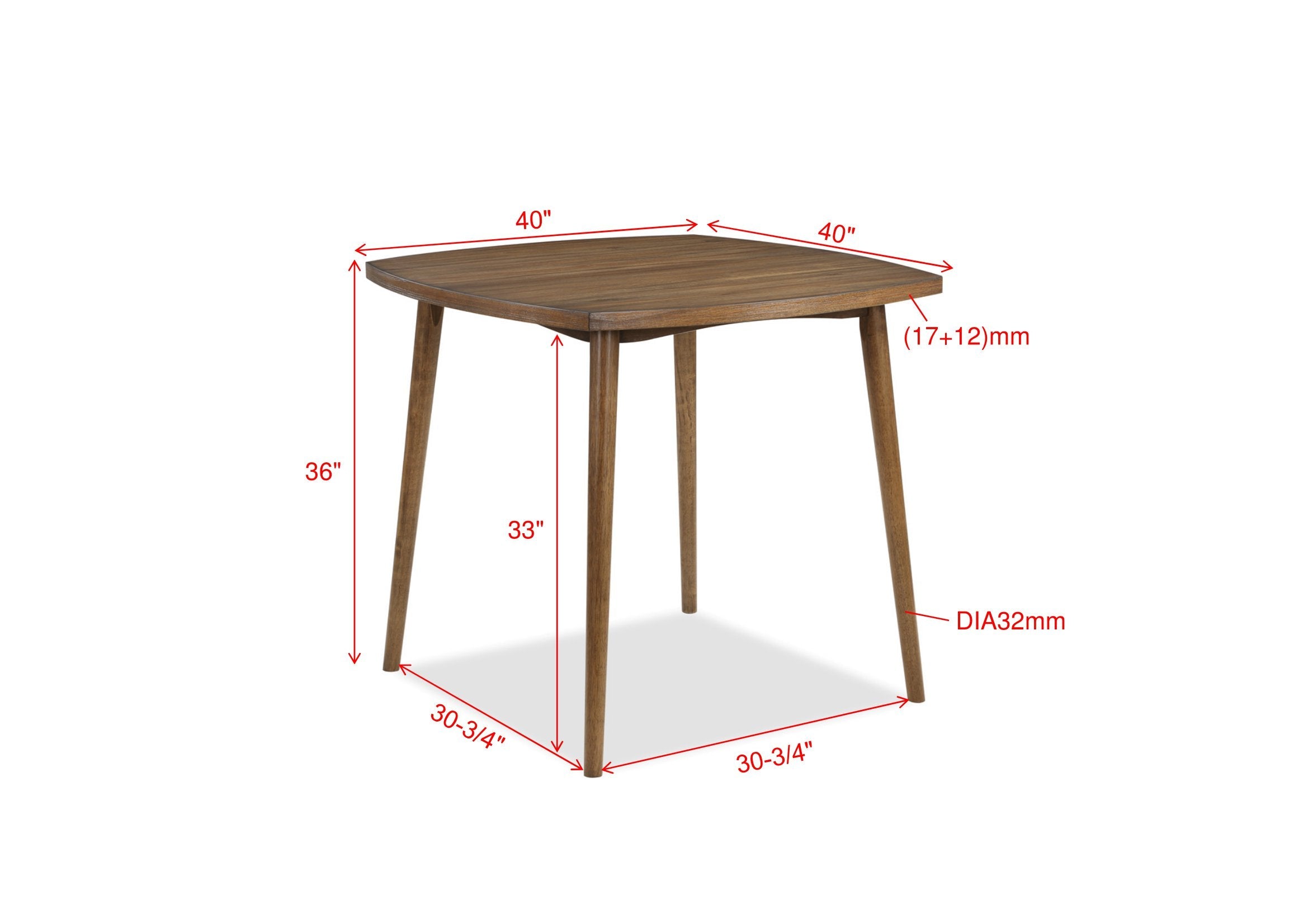 Weldon Brown Square Dining Set - SET | 2214T-4040 | 2214S(2) - Bien Home Furniture & Electronics