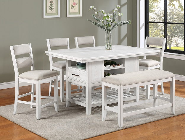 Wendy White Counter Height Chair, Set of 2 - 2717S-24 - Bien Home Furniture & Electronics