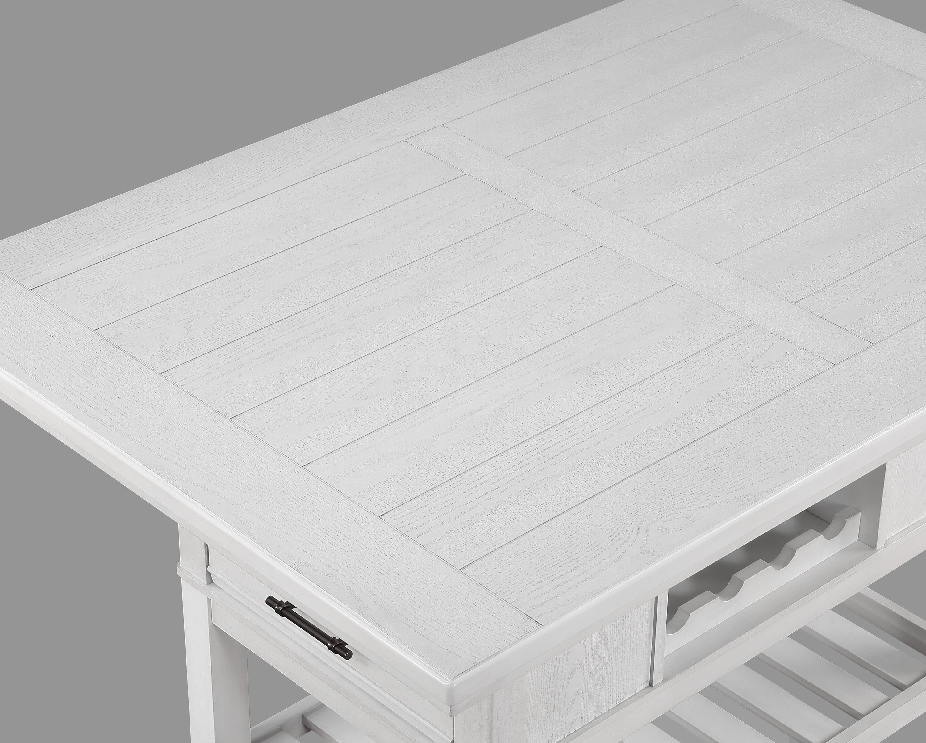 Wendy White Counter Height Set - SET | 2717T-4060-TOP | 2717T-4060-BASE | 2717S-24(2) - Bien Home Furniture & Electronics