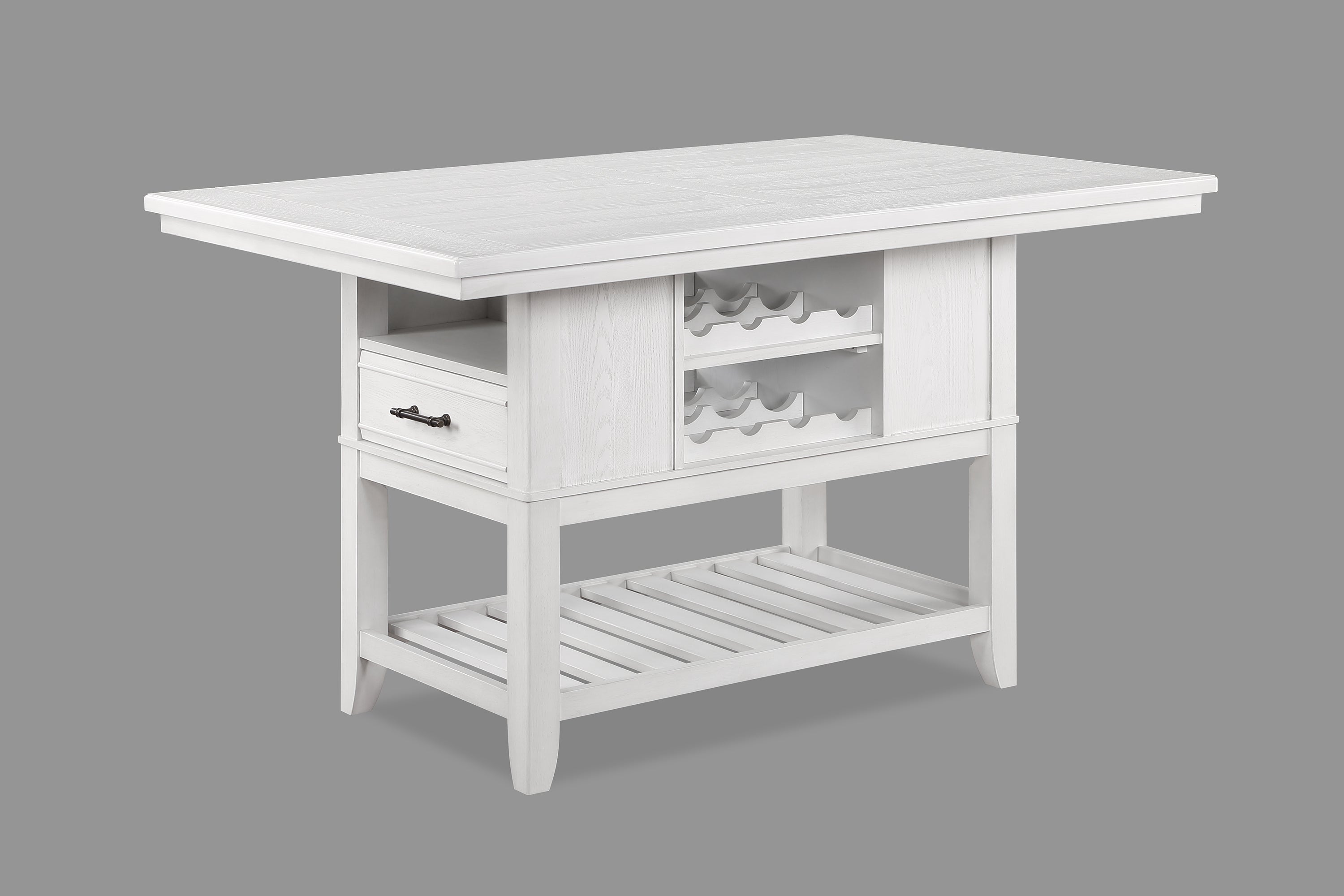 Wendy White Counter Height Set - SET | 2717T-4060-TOP | 2717T-4060-BASE | 2717S-24(2) - Bien Home Furniture & Electronics