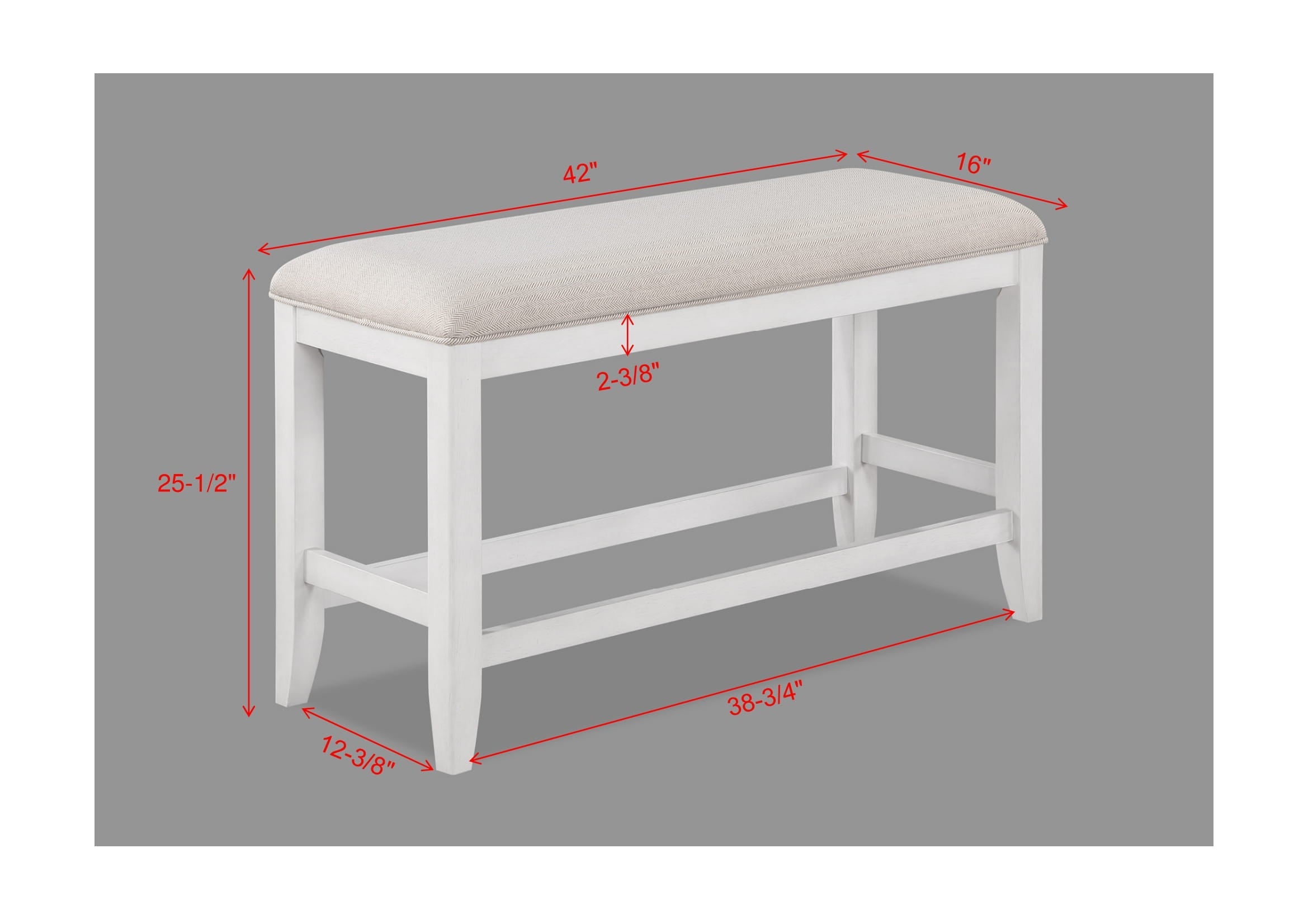 Wendy White Counter Height Set - SET | 2717T-4060-TOP | 2717T-4060-BASE | 2717S-24(2) - Bien Home Furniture & Electronics