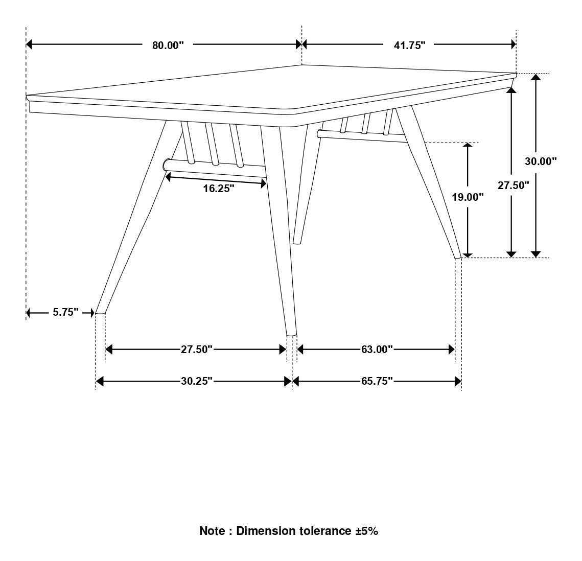 Wes Dark Walnut Rectangular Dining Table - 115271 - Bien Home Furniture & Electronics