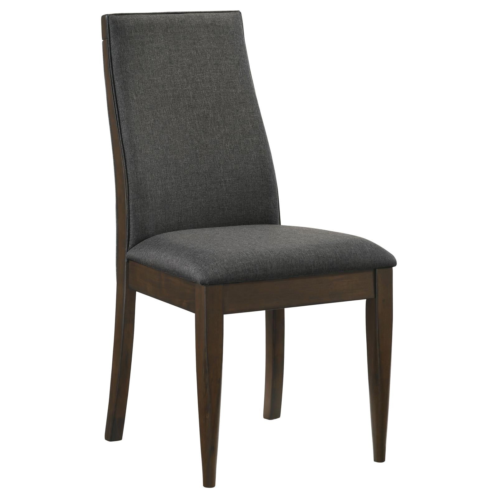 Wes Upholstered Side Chair (Set of 2) Gray/Dark Walnut - 115272 - Bien Home Furniture &amp; Electronics