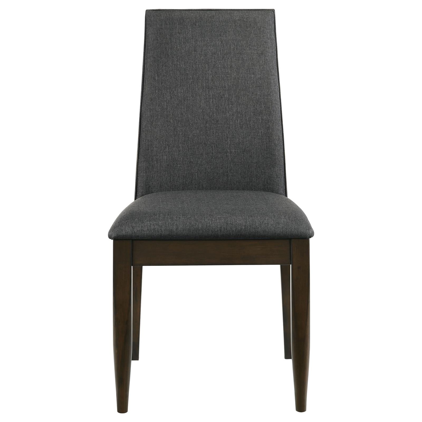 Wes Upholstered Side Chair (Set of 2) Gray/Dark Walnut - 115272 - Bien Home Furniture &amp; Electronics