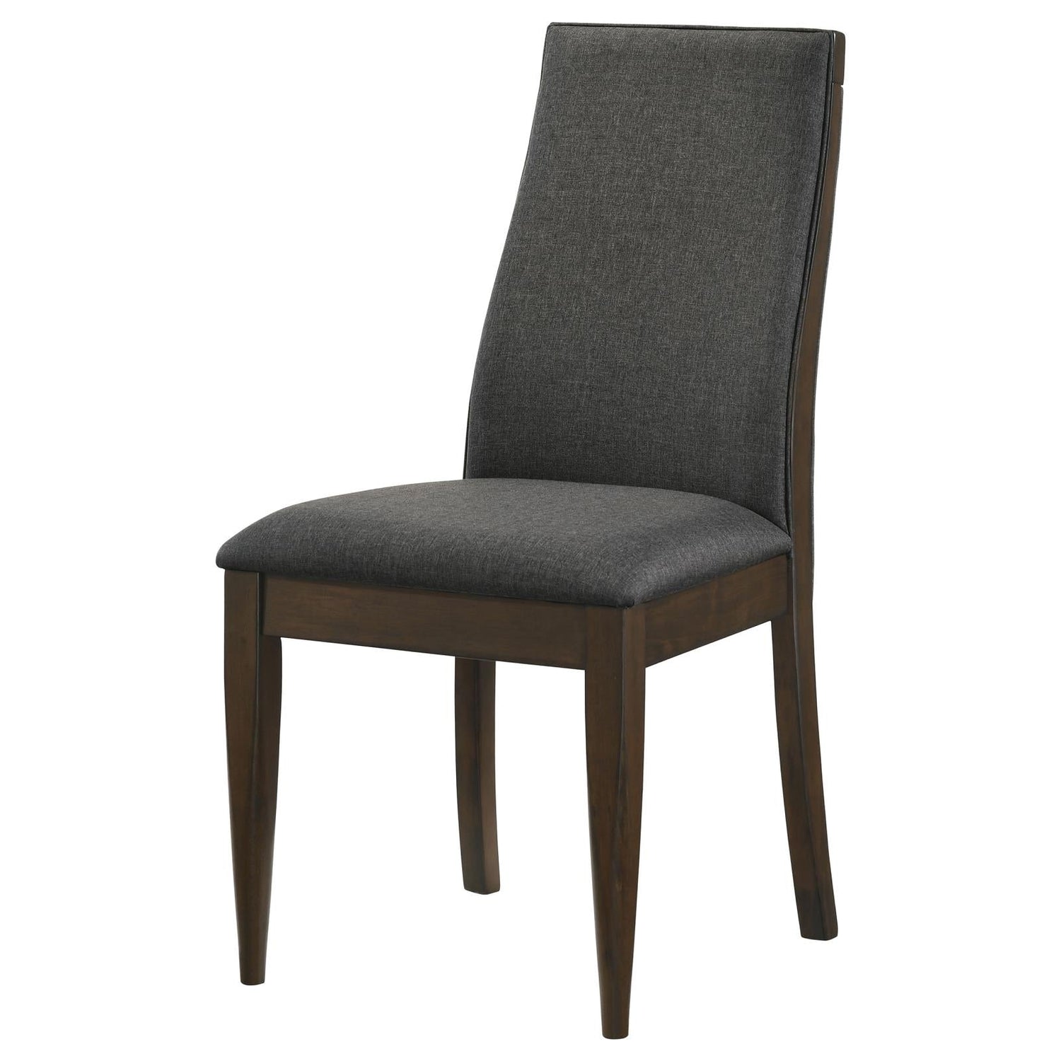 Wes Upholstered Side Chair (Set of 2) Gray/Dark Walnut - 115272 - Bien Home Furniture & Electronics
