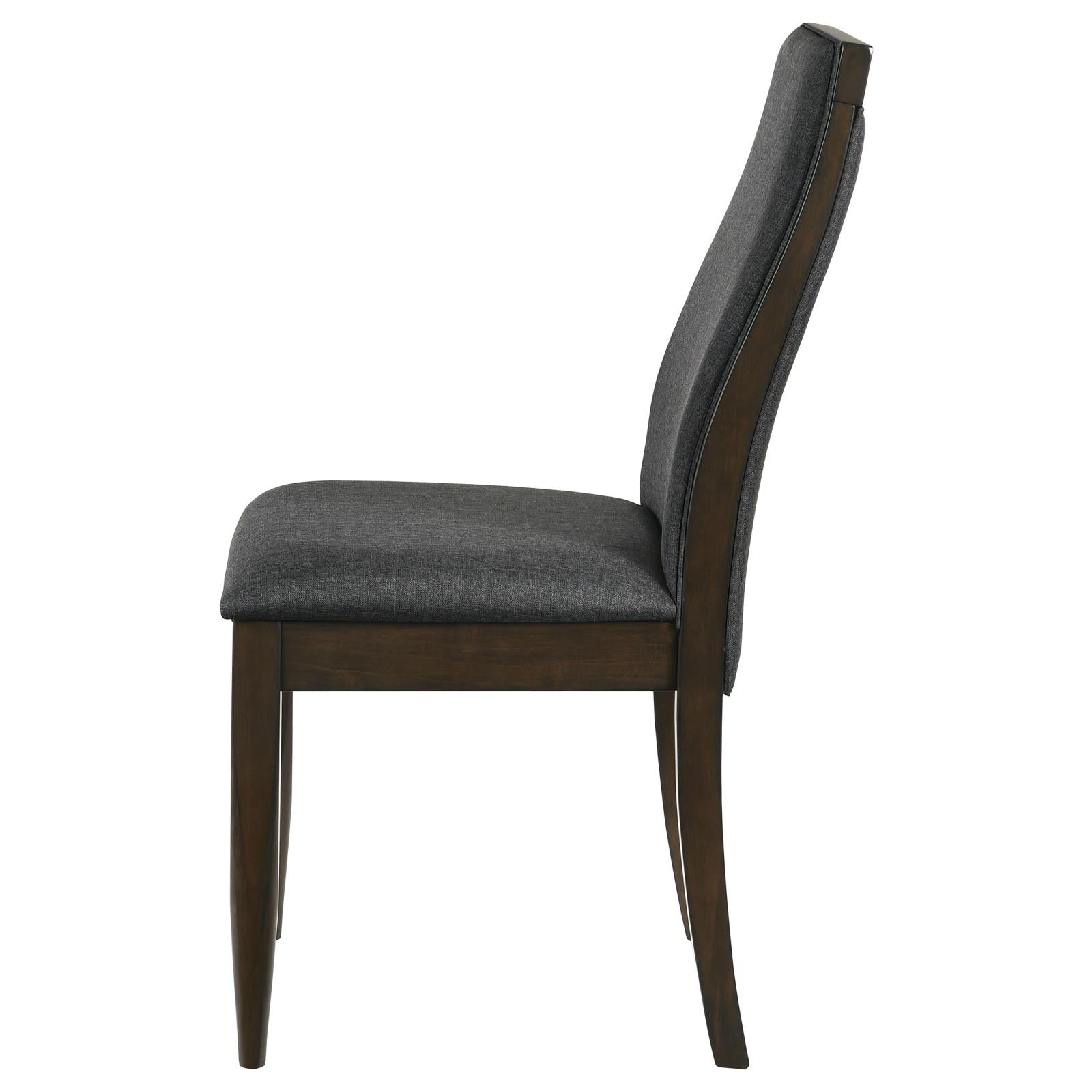 Wes Upholstered Side Chair (Set of 2) Gray/Dark Walnut - 115272 - Bien Home Furniture & Electronics