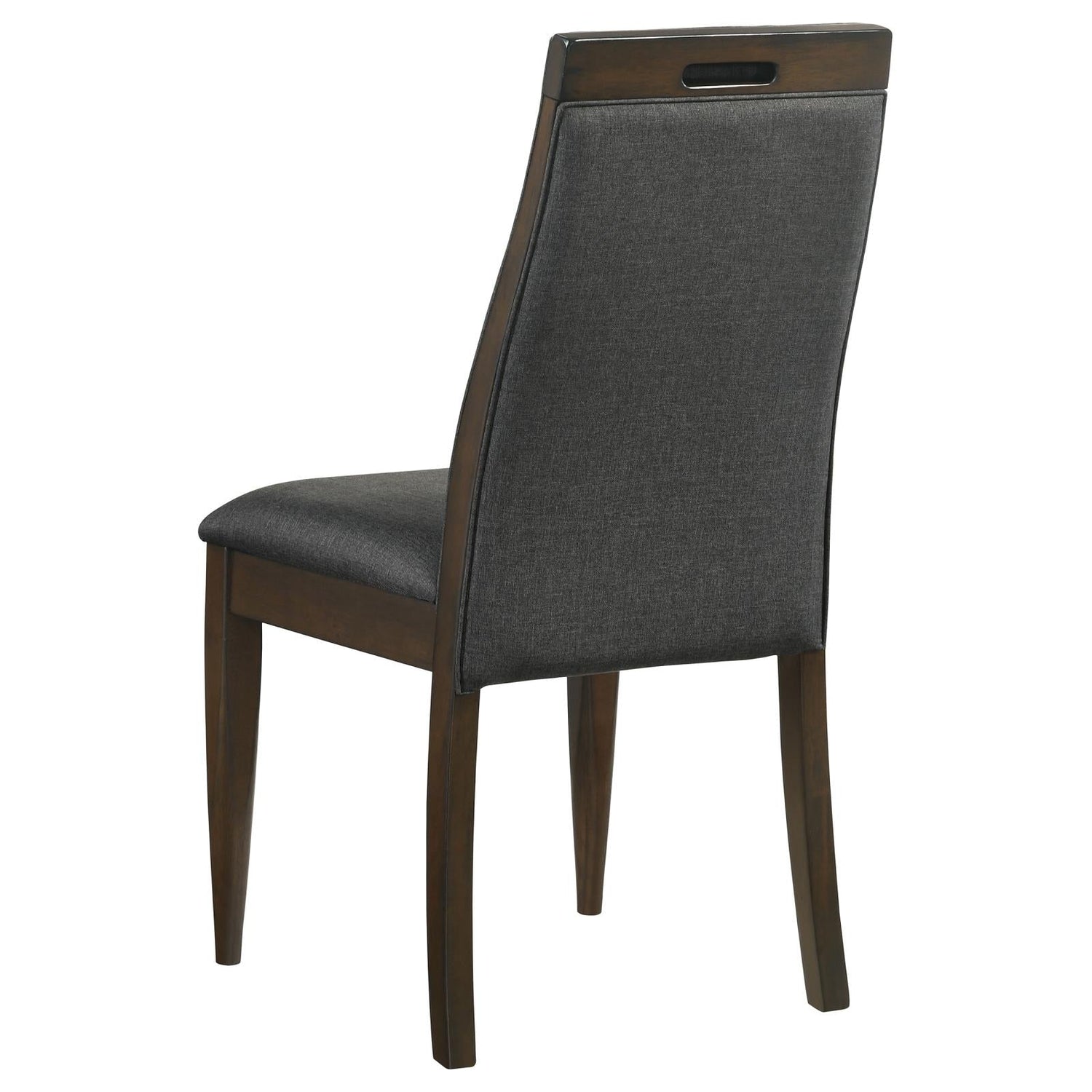 Wes Upholstered Side Chair (Set of 2) Gray/Dark Walnut - 115272 - Bien Home Furniture & Electronics