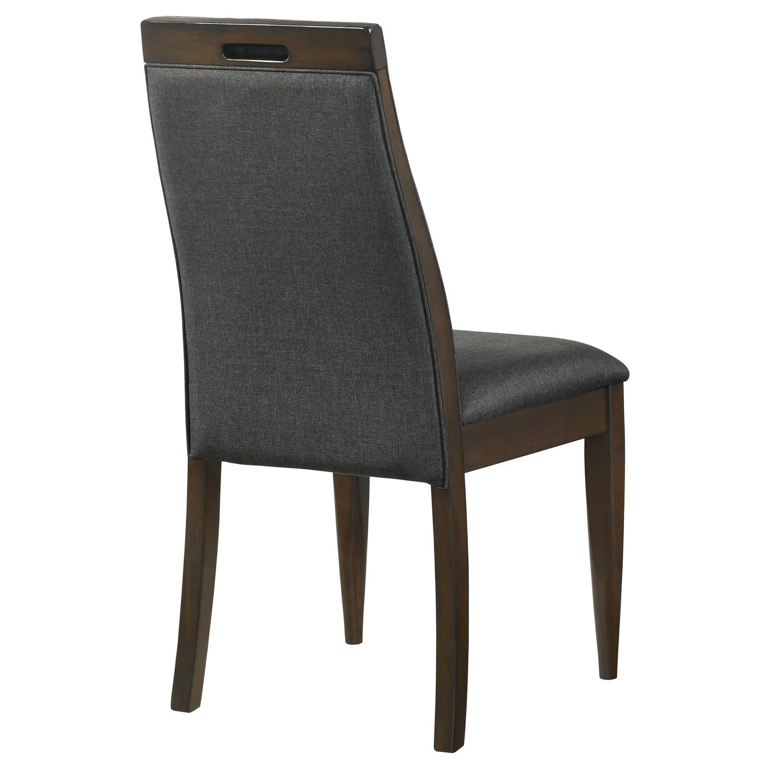 Wes Upholstered Side Chair (Set of 2) Gray/Dark Walnut - 115272 - Bien Home Furniture & Electronics