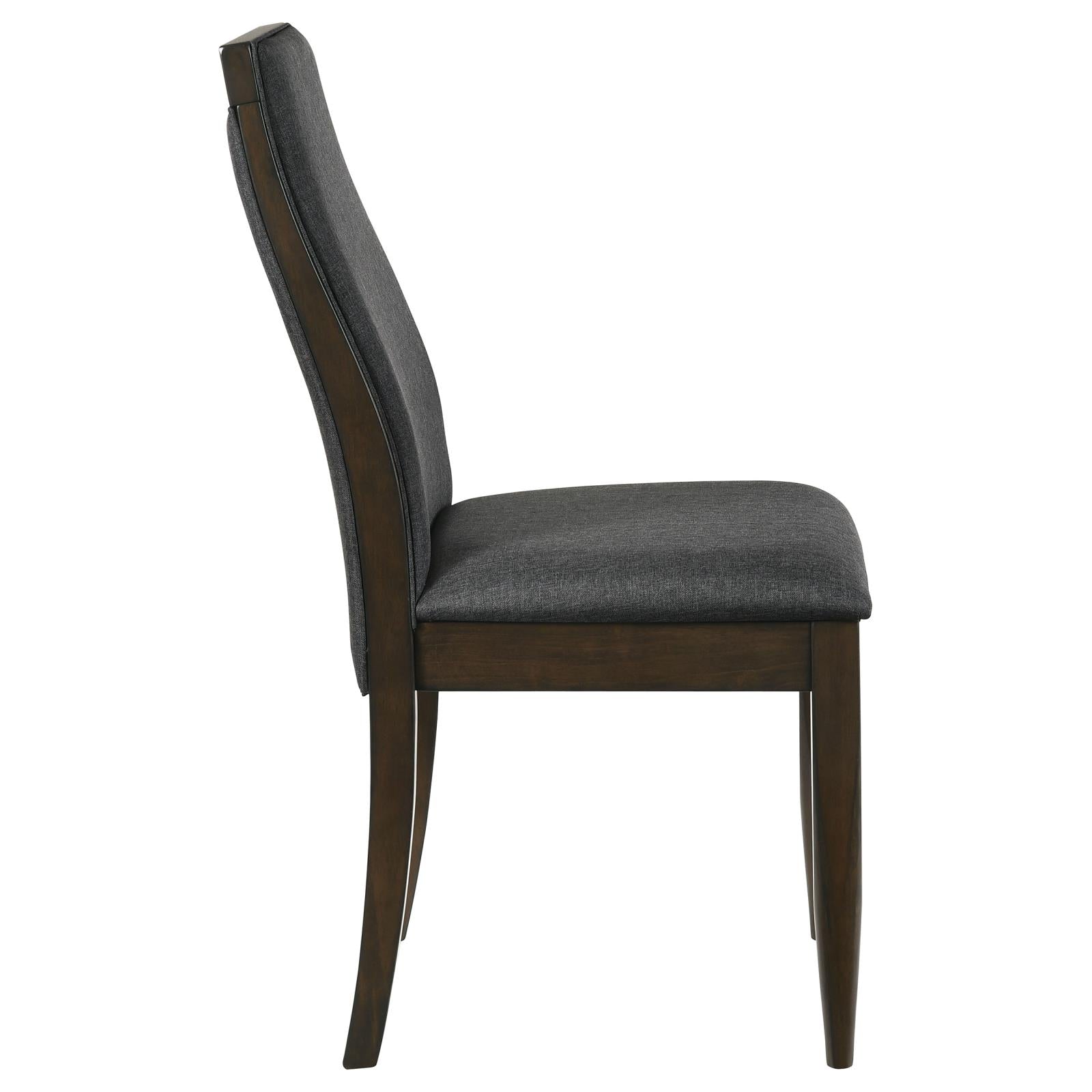 Wes Upholstered Side Chair (Set of 2) Gray/Dark Walnut - 115272 - Bien Home Furniture & Electronics