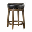 Westby Black/Brown Round Swivel Counter Height Stool, Set of 2 - 5681BLK-24 - Bien Home Furniture & Electronics