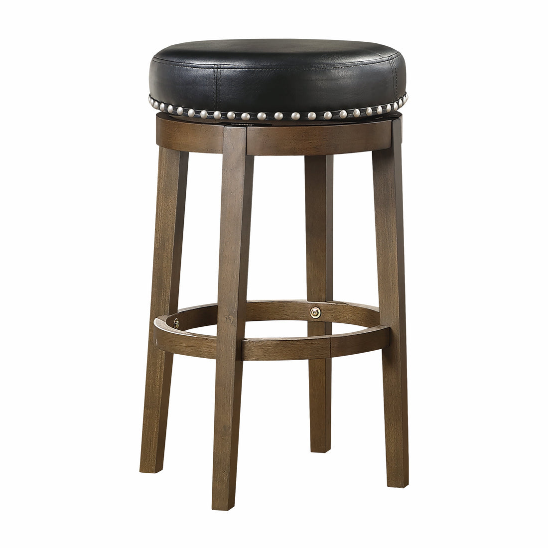 Westby Black/Brown Round Swivel Pub Height Stool, Set of 2 - 5681BLK-29 - Bien Home Furniture &amp; Electronics