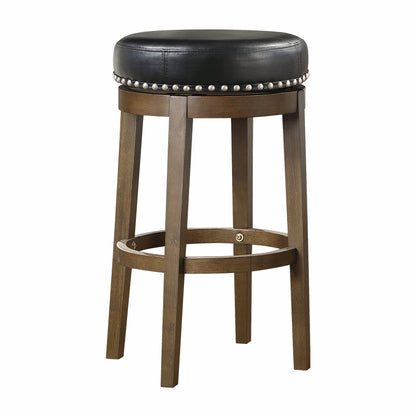 Westby Black/Brown Round Swivel Pub Height Stool, Set of 2 - 5681BLK-29 - Bien Home Furniture &amp; Electronics