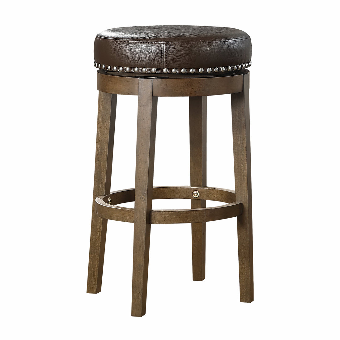 Westby Brown/Brown Round Swivel Pub Height Stool, Set of 2 - 5681BRW-29 - Bien Home Furniture &amp; Electronics