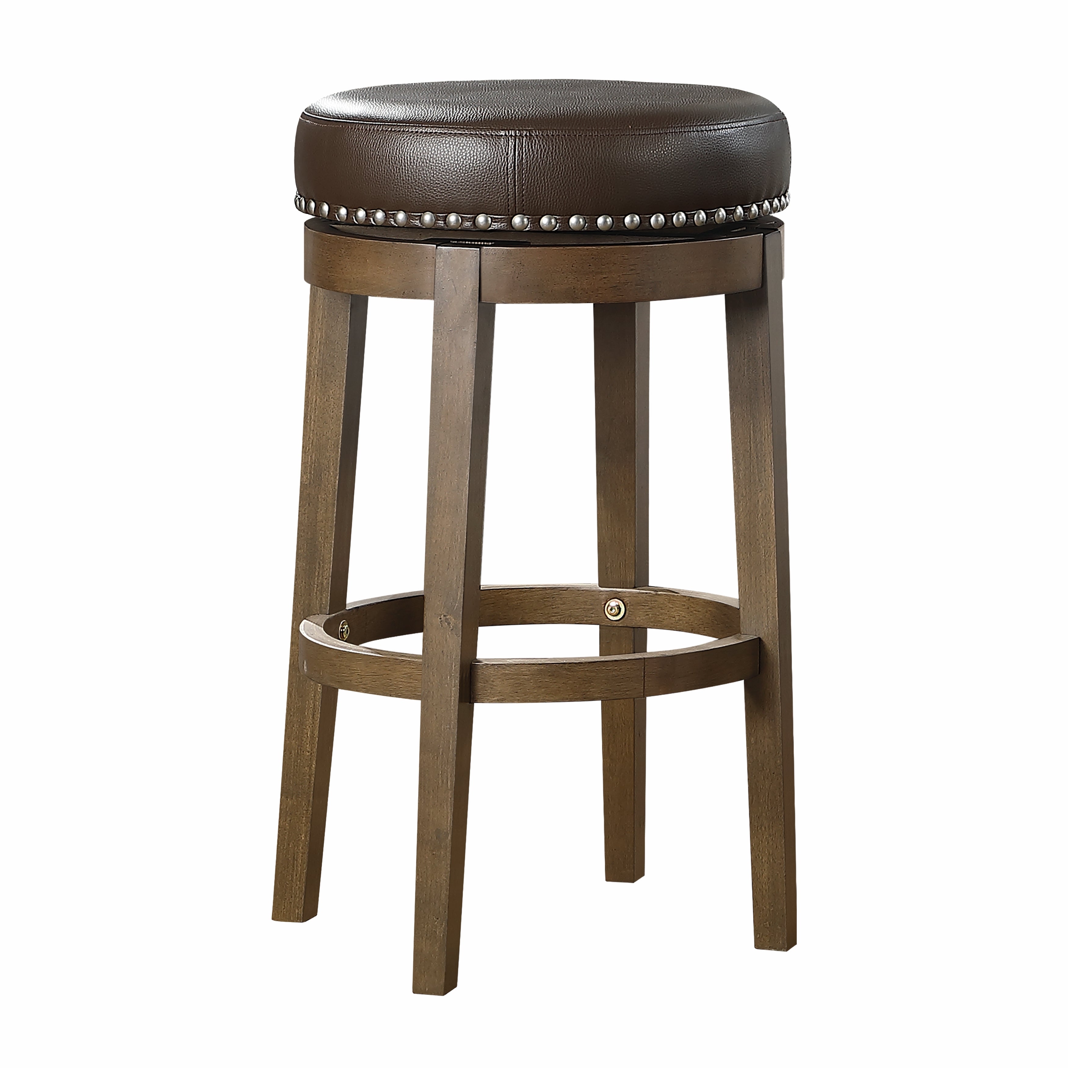 Westby Brown/Brown Round Swivel Pub Height Stool, Set of 2 - 5681BRW-29 - Bien Home Furniture & Electronics