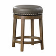 Westby Gray/Brown Round Swivel Counter Height Stool, Set of 2 - 5681GRY-24 - Bien Home Furniture & Electronics