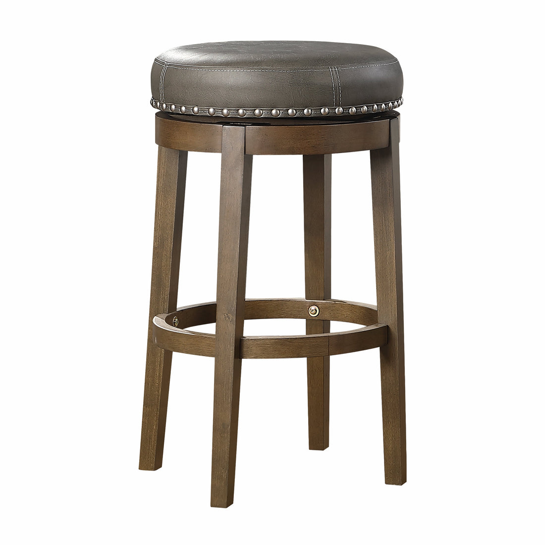 Westby Gray/Brown Round Swivel Pub Height Stool, Set of 2 - 5681GRY-29 - Bien Home Furniture &amp; Electronics