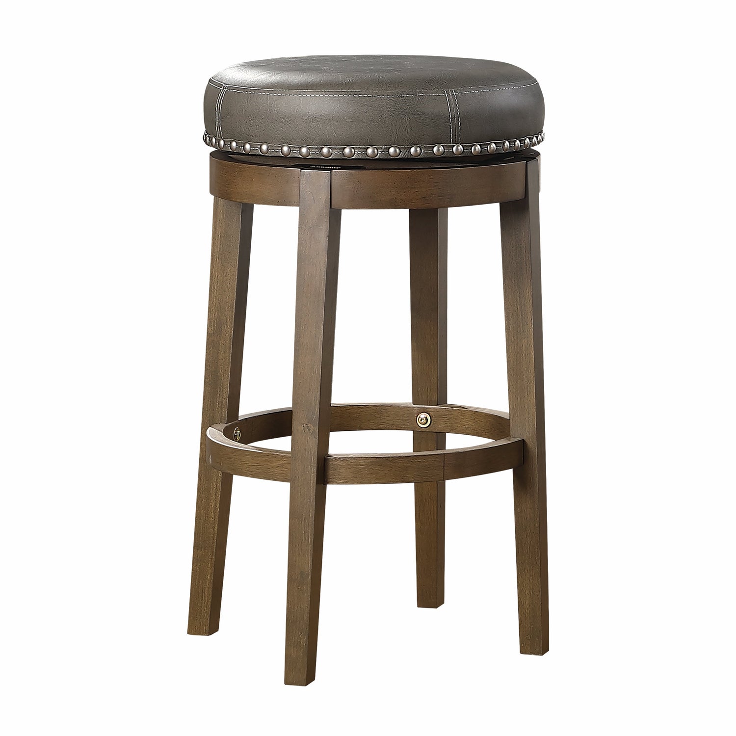 Westby Gray/Brown Round Swivel Pub Height Stool, Set of 2 - 5681GRY-29 - Bien Home Furniture & Electronics
