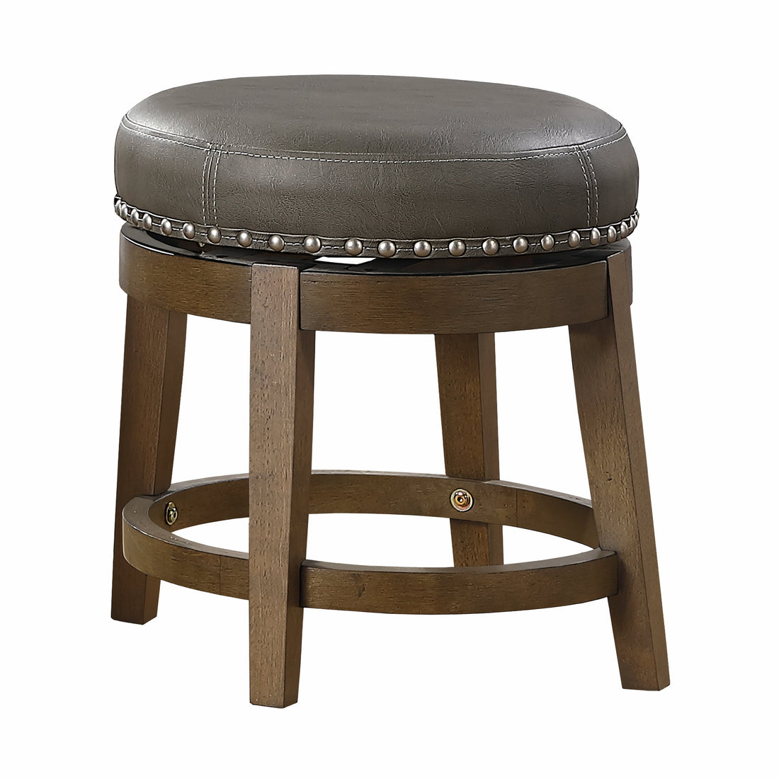 Westby Gray/Brown Round Swivel Stool, Gray, Set of 2 - 5681GRY-18 - Bien Home Furniture &amp; Electronics