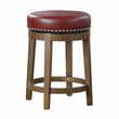 Westby Red/Brown Round Swivel Counter Height Stool, Set of 2 - 5681RED-24 - Bien Home Furniture & Electronics