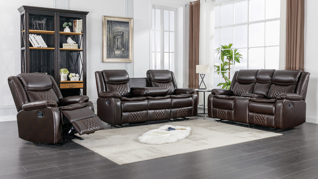 Weston Espresso - 3PC Reclining Living Room Set - Weston Espresso - Bien Home Furniture &amp; Electronics
