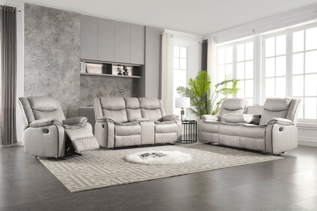 Weston Stone - 3PC Reclining Living Room Set - Weston Stone - Bien Home Furniture &amp; Electronics