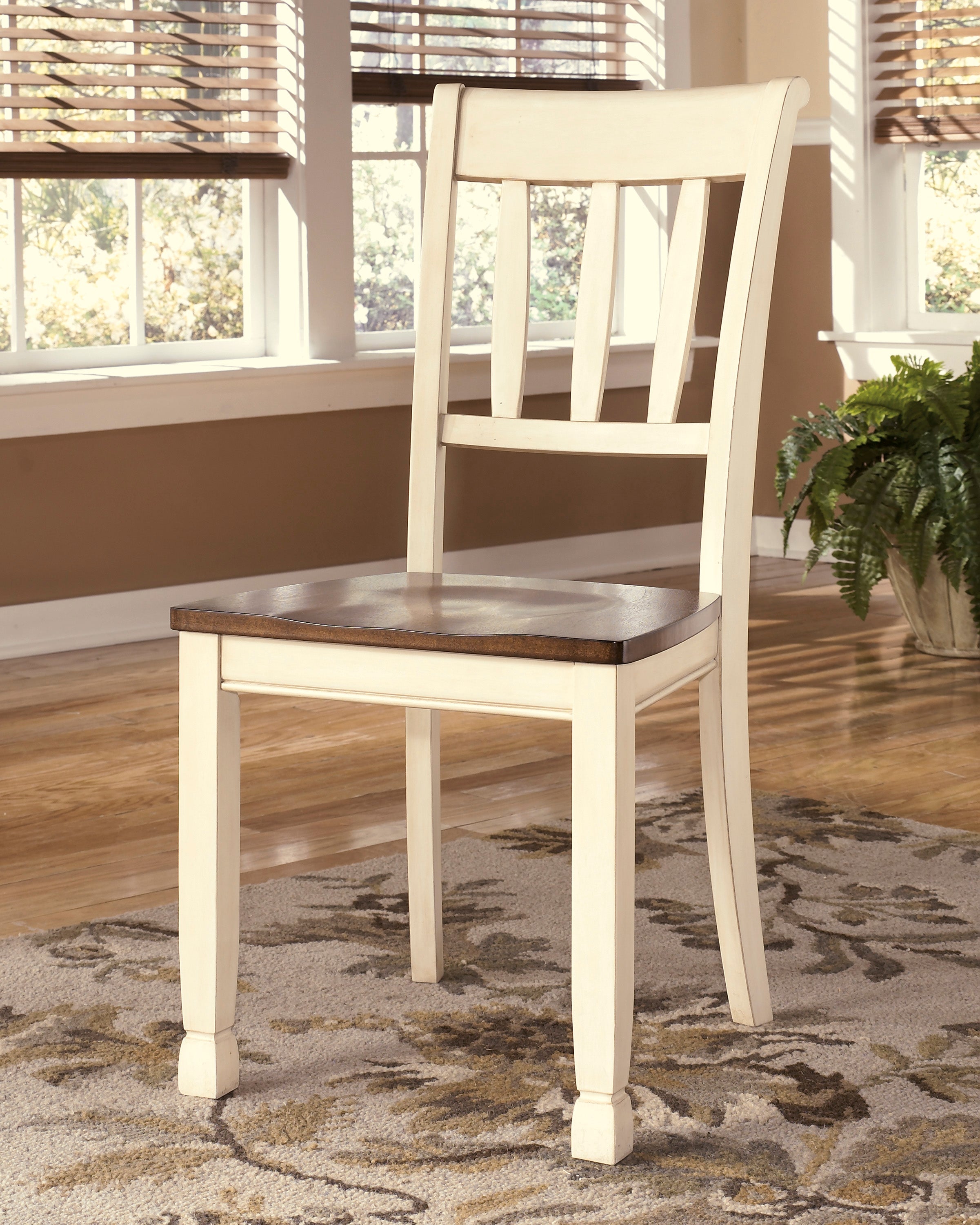 Whitesburg Brown/Cottage White Rectangular Dining Set - SET | D583-25 | D583-02(3) - Bien Home Furniture & Electronics