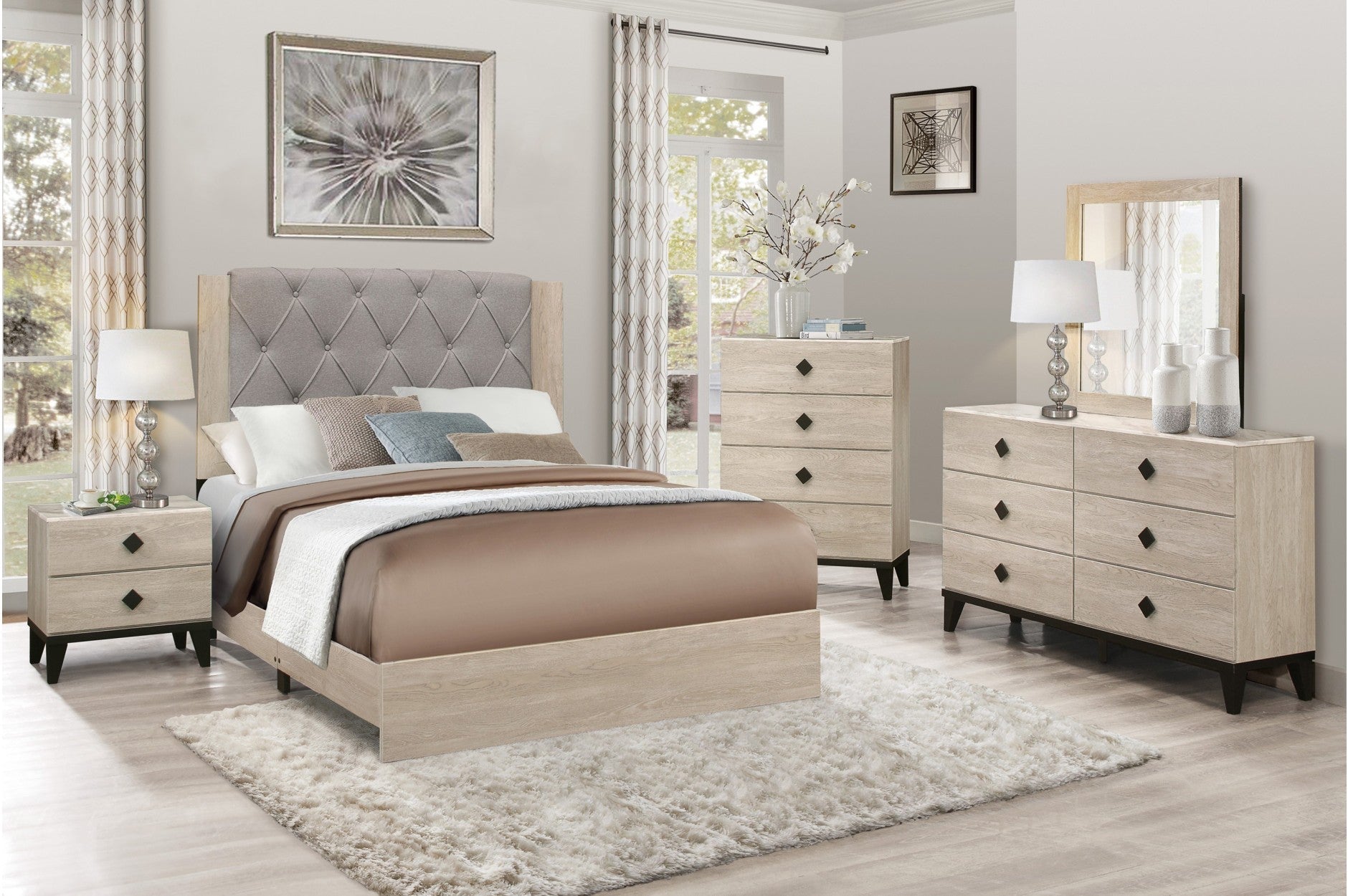Whiting Natural Mirror (Mirror Only) - 1524-6 - Bien Home Furniture & Electronics