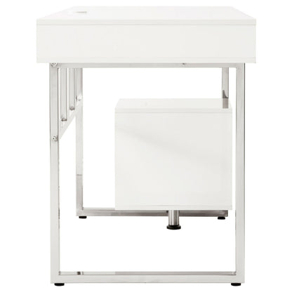 Whitman Glossy White 4-Drawer Writing Desk - 800897 - Bien Home Furniture &amp; Electronics