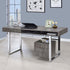 Whitman Weathered Gray 4-Drawer Writing Desk - 801897 - Bien Home Furniture & Electronics