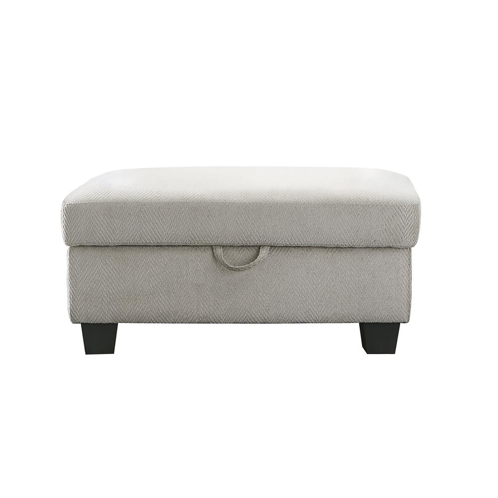 Whitson Upholstered Storage Ottoman Stone - 509767 - Bien Home Furniture &amp; Electronics