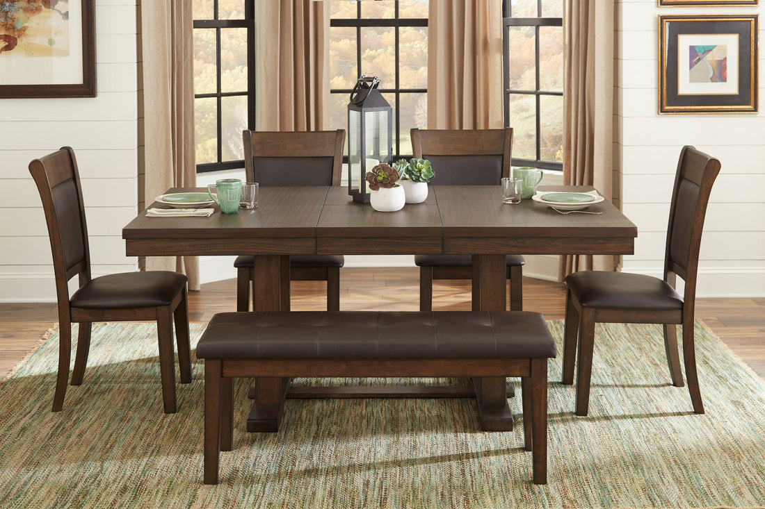 Wieland Rustic Brown Dining Bench - 5614-13 - Bien Home Furniture &amp; Electronics