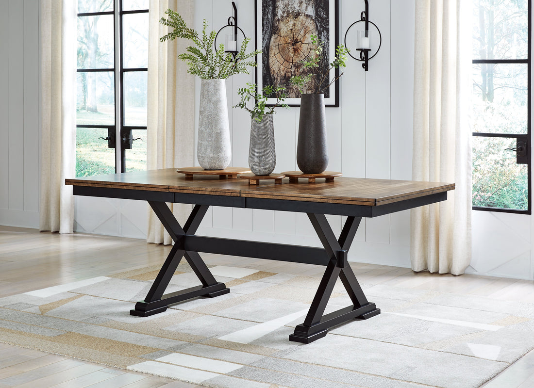 Wildenauer Brown/Black Dining Extension Table - D634-35 - Bien Home Furniture & Electronics