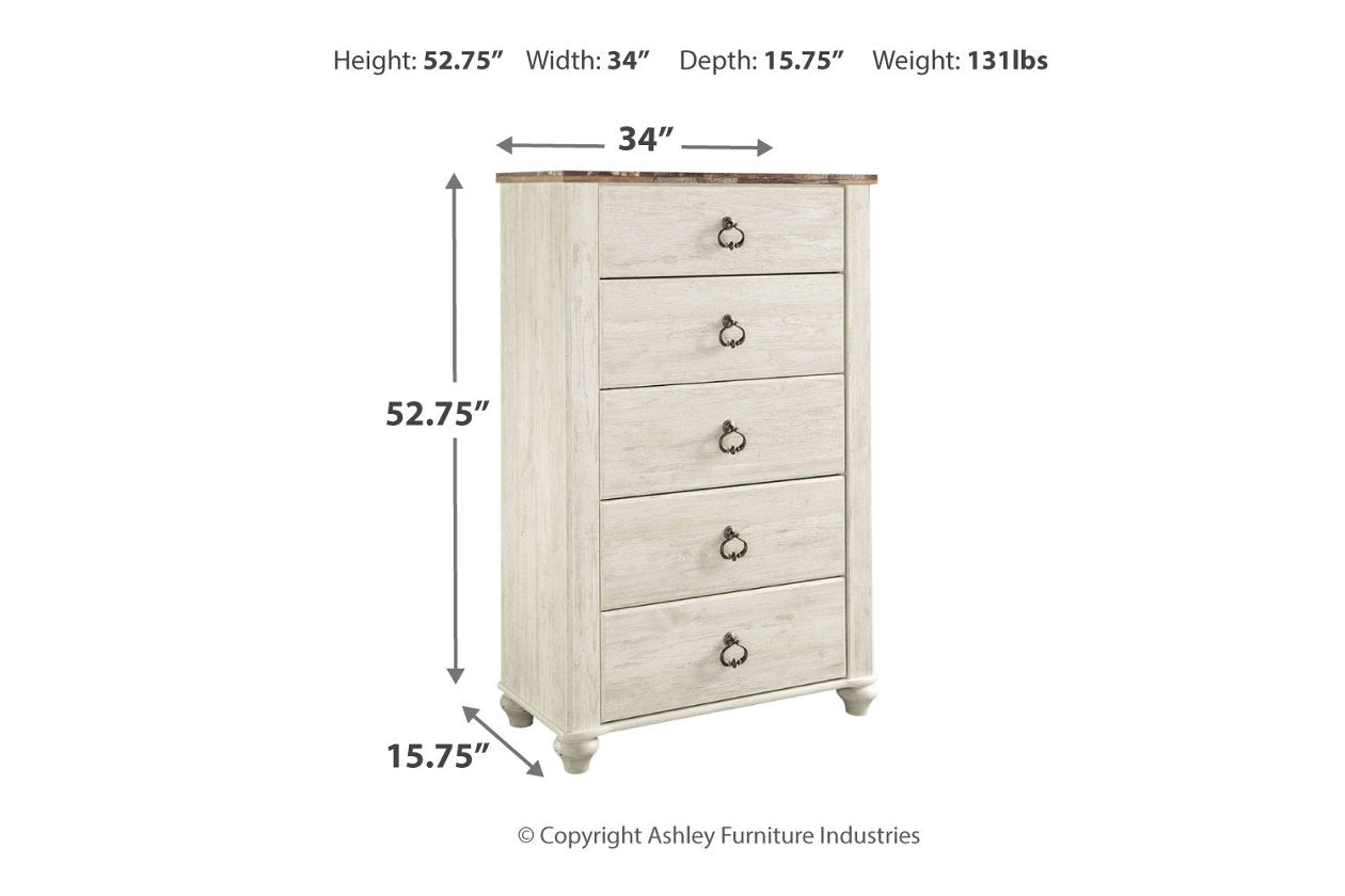 Willowton Two-tone Chest of Drawers - B267-46 - Bien Home Furniture & Electronics