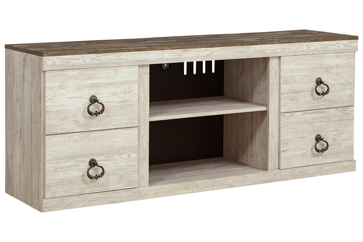 Willowton Whitewash 60" TV Stand - EW0267-268 - Bien Home Furniture & Electronics