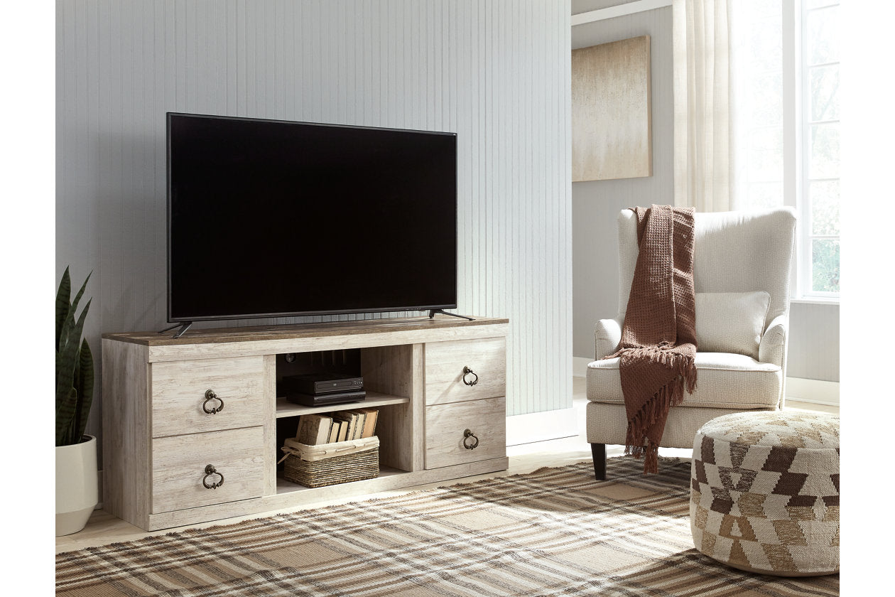 Willowton Whitewash 60" TV Stand - EW0267-268 - Bien Home Furniture & Electronics