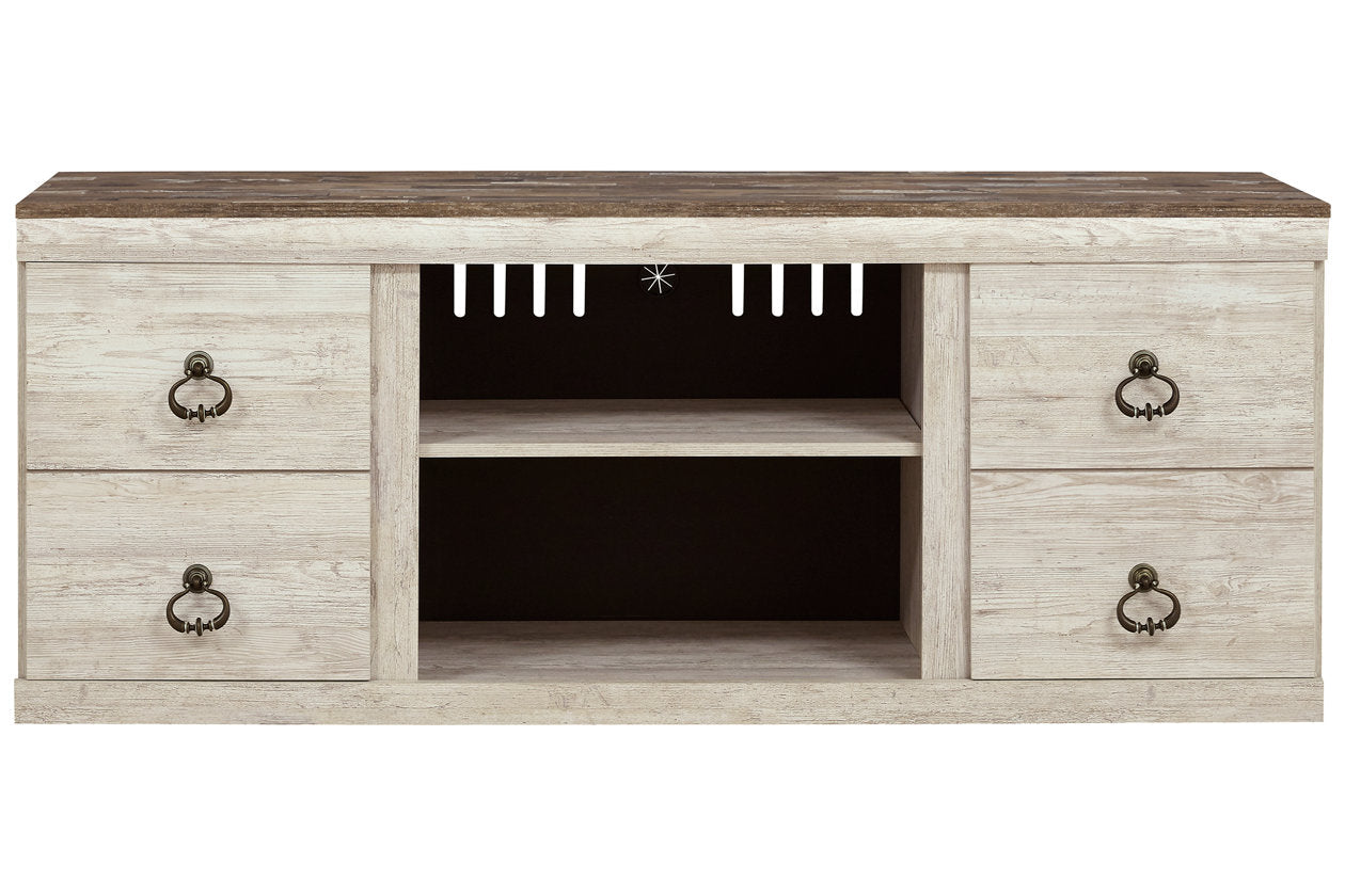Willowton Whitewash 60" TV Stand - EW0267-268 - Bien Home Furniture & Electronics