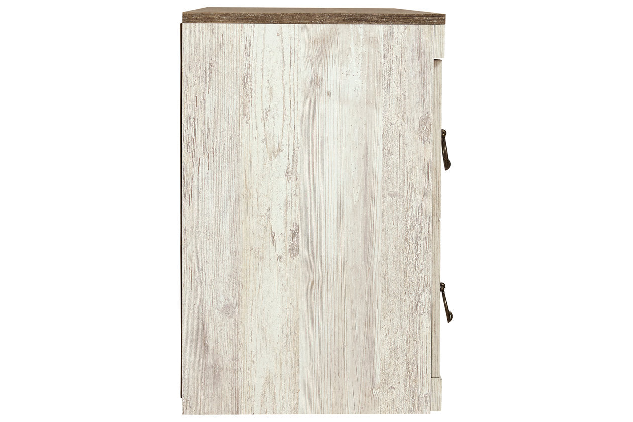 Willowton Whitewash 60" TV Stand - EW0267-268 - Bien Home Furniture & Electronics