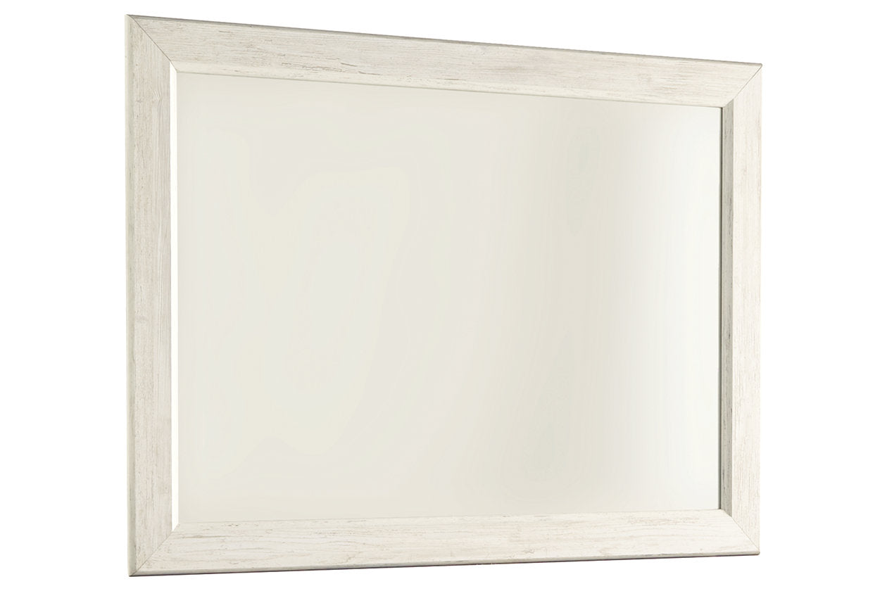 Willowton Whitewash Bedroom Mirror (Mirror Only) - B267-36 - Bien Home Furniture & Electronics