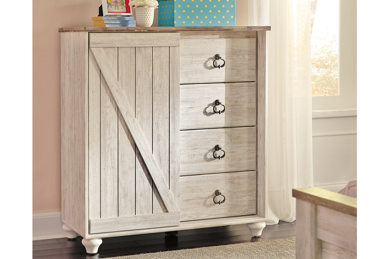 Willowton Whitewash Dressing Chest - B267-48 - Bien Home Furniture & Electronics