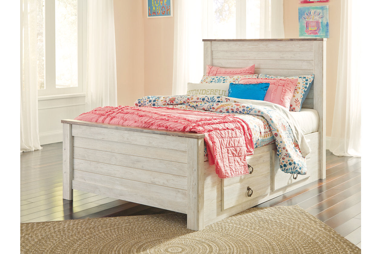 Willowton Whitewash Full Panel Headboard - B267-87 - Bien Home Furniture & Electronics