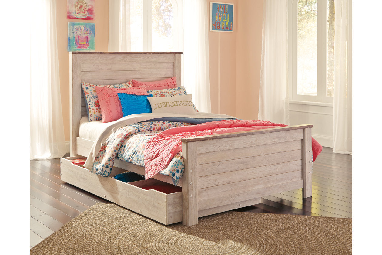 Willowton Whitewash Full Panel Headboard - B267-87 - Bien Home Furniture & Electronics