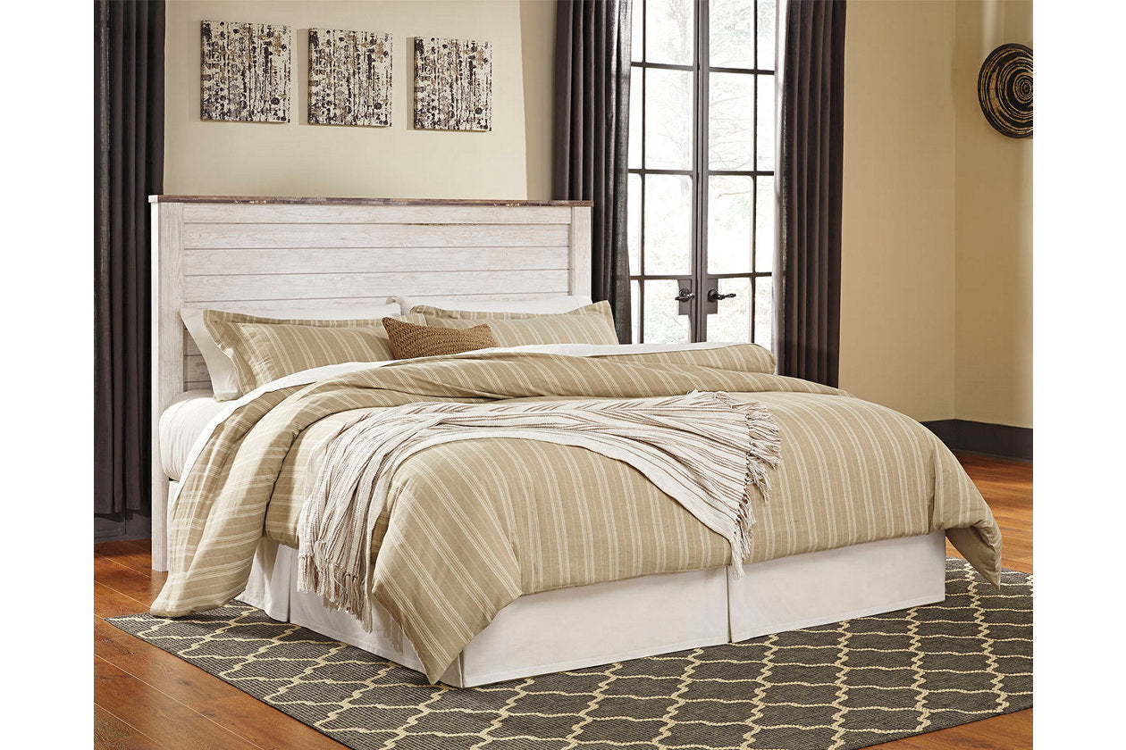 Willowton Whitewash King/California King Panel Headboard - B267-58 - Bien Home Furniture & Electronics