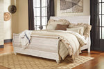 Willowton Whitewash King Sleigh Footboard - B267-76 - Bien Home Furniture & Electronics